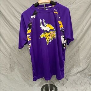 Purple Short Sleeve Tee with Viking Logo